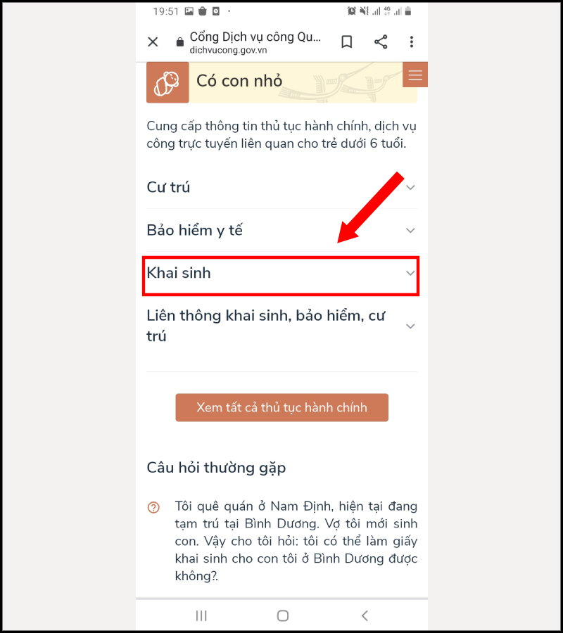 Cách đăng ký làm giấy khai sinh online trên điện thoại đơn giản